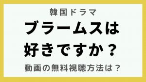 韓国ドラマ_ブラームスは好きですか？