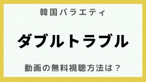 韓流エンターテインメント_韓国バラエティ_ダブルトラブル