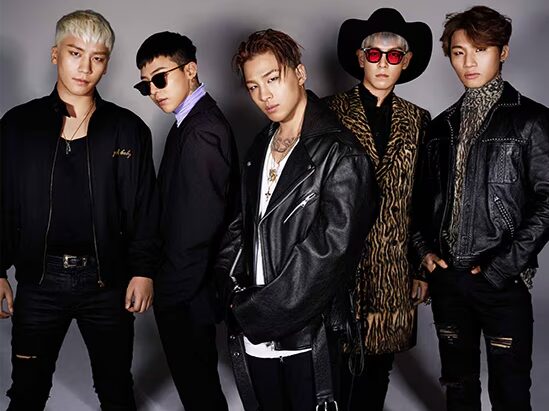 BIGBANG（ビックバン）のメンバー5人。