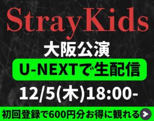 Stray Kids World Tour 生配信 | UNEXTの初回登録で600円分お得に観れる!