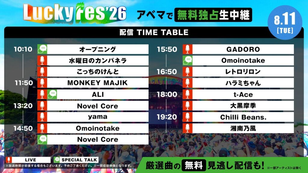 LuckyFes'26 がABEMAで無料独占生中継 K-POP推しの出演日時をチェック