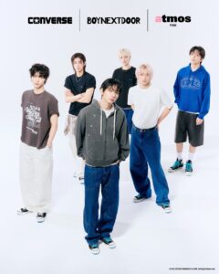 BOYNEXTDOORとatmos pink、CONVERSEのトリプルコラボスニーカー＆アパレルが登場
