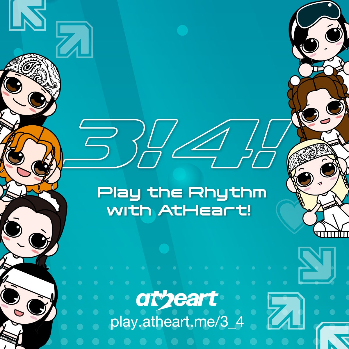 AtHeart新曲「3!4!」と連動した無料ウェブリズムゲームが公開 TITAN CONTENT