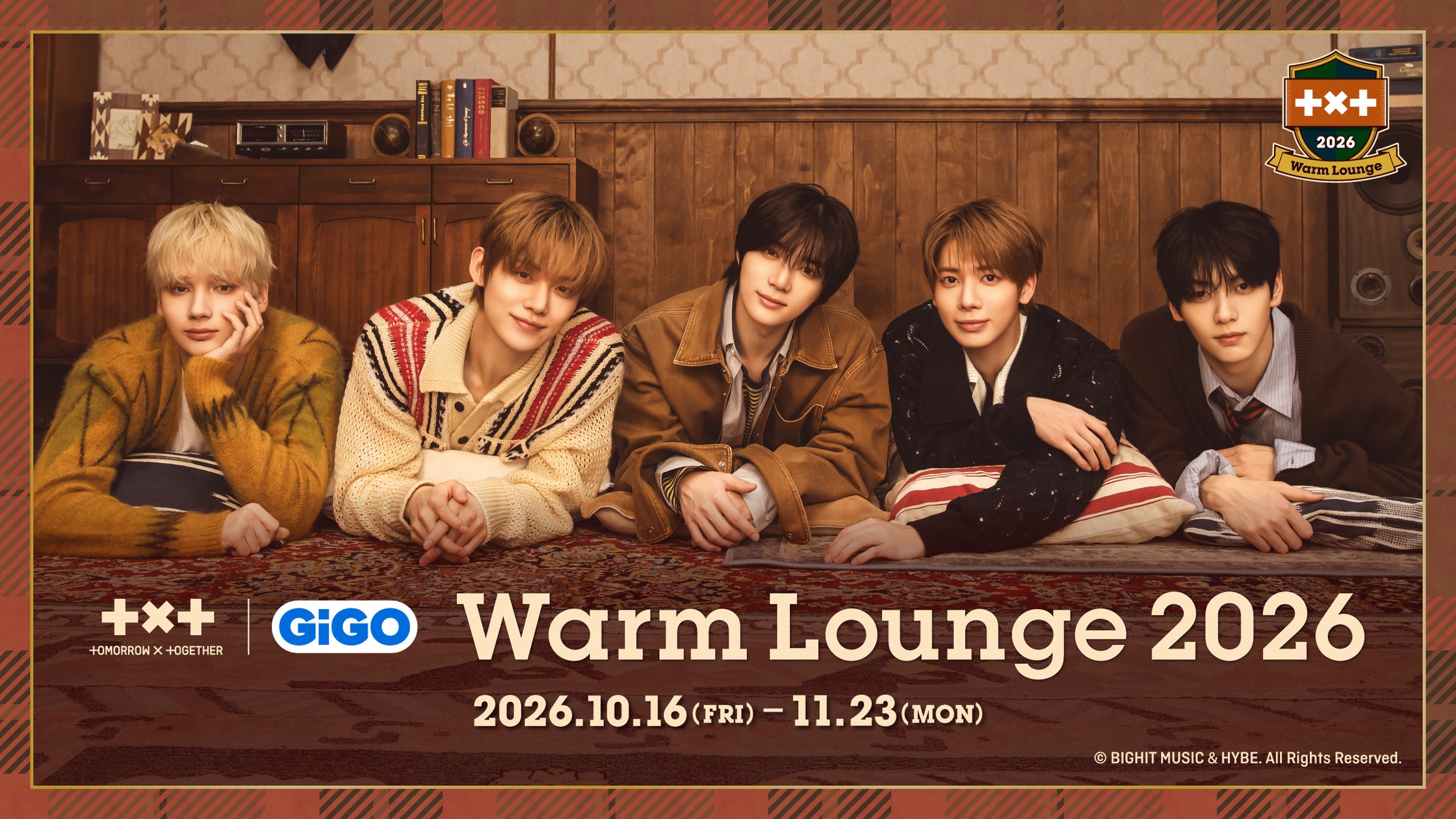 TXT(Tomorrow X Together)とGiGOのコラボキャンペーンが10月16日開始 限定グッズやコラボたい焼きも