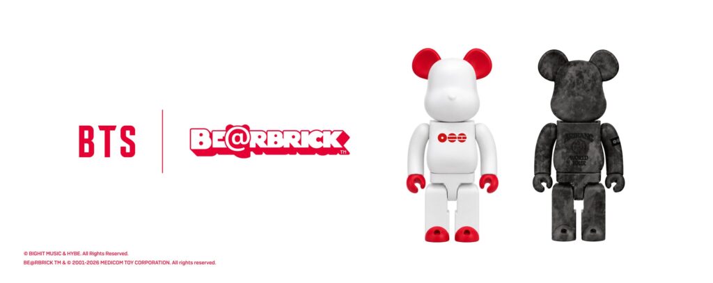 BTSとBE@RBRICKのコラボフィギュアが10月7日より予約販売、ワールドツアー『ARIRANG』を記念した限定デザイン
