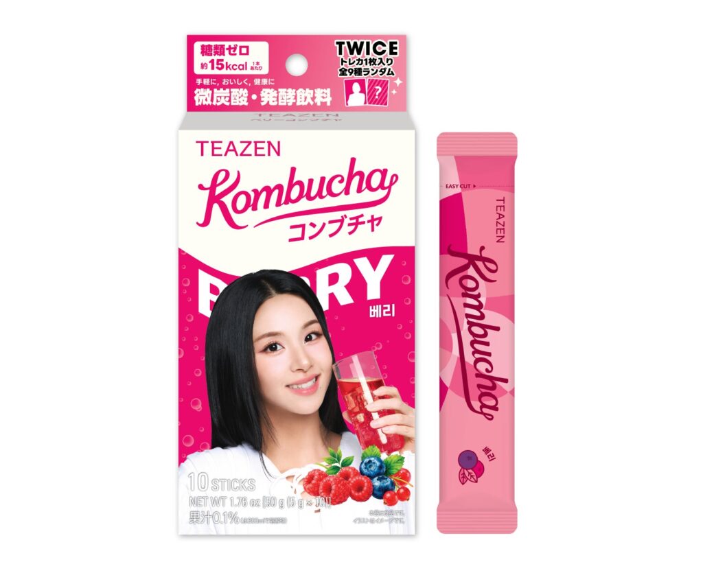 TWICE×TEAZENコラボコンブチャ全9種、10月10日よりロフトで先行発売 ランダムトレカ付き